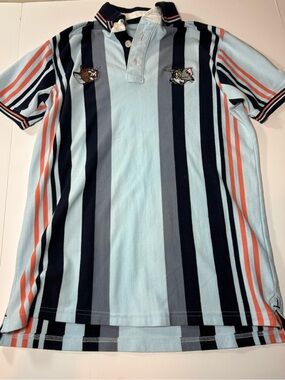 Vintage Tommy Hilfiger Tom & Jerry Rugby Polo Shirt Men's L Striped Y2K